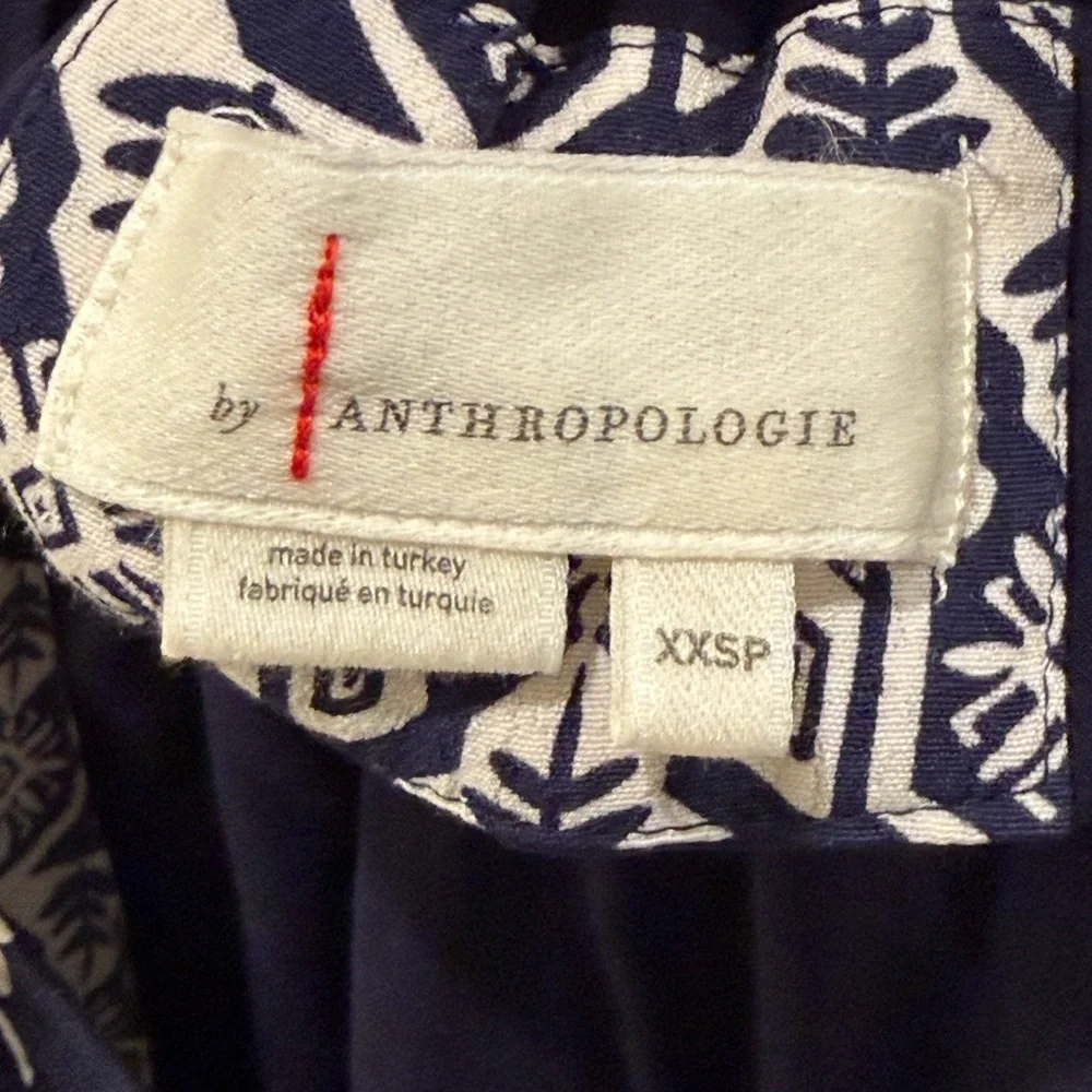 Anthropologie Navy and White Floral Dress